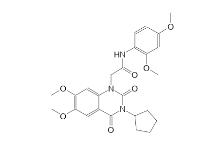2-(3-cyclopentyl-6,7-dimethoxy-2,4-dioxo-3,4-dihydro-1(2H)-quinazolinyl)-N-(2,4-dimethoxyphenyl)acetamide
