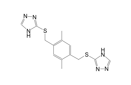 3-({2,5-dimethyl-4-[(4H-1,2,4-triazol-3-ylsulfanyl)methyl]benzyl}sulfanyl)-4H-1,2,4-triazole