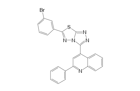 6-(META-BROMOPHENYL)-3-CINCHOPHENY-1,2,4-TRIAZOLO-[3,4-B]-1,3,4-THIADIAZOL
