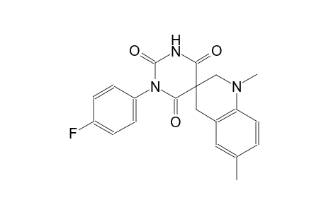 1-(4-fluorophenyl)-1',6'-dimethyl-2',4'-dihydro-1H,1'H-spiro[pyrimidine-5,3'-quinoline]-2,4,6(3H)-trione