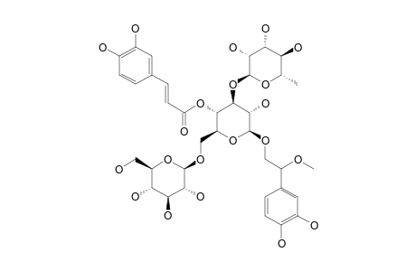 #3;KANKANOSIDE-K1;2-METHOXY-2-(3,4-DIHYDROXYPHENYL)-ETHYL-O-ALPHA-L-RHAMNOPYRANOSYL-(1->3)-[(BETA-D-GLUCOPYRANOSYL-(1->6)]-4-O-TRANS-CAFFEOYL-BETA-D-GLUCOPYRAN