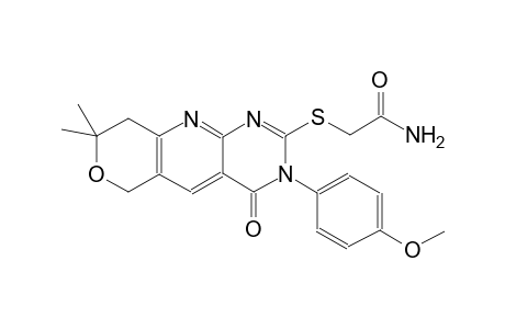 2-{[3-(4-methoxyphenyl)-8,8-dimethyl-4-oxo-3,6,8,9-tetrahydro-4H-pyrano[3',4':5,6]pyrido[2,3-d]pyrimidin-2-yl]sulfanyl}acetamide
