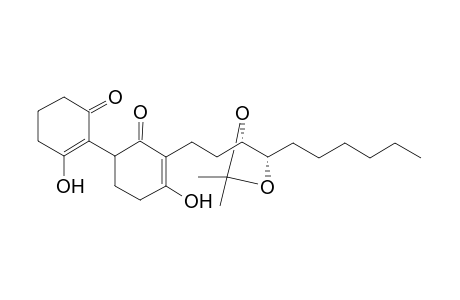 3-Hydroxy-6-(3-hydroxy-1-oxocyclohex-2-en-2-yl)-2-[3,4-(isopropylidenedioxy)decyl]cyclohex-2-en-1-one