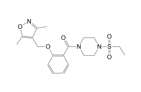 piperazine, 1-[2-[(3,5-dimethyl-4-isoxazolyl)methoxy]benzoyl]-4-(ethylsulfonyl)-