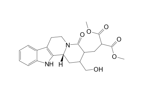 17-Norcorynan-18,18-dicarboxylic acid, 16-hydroxy-21-oxo-, dimethyl ester, (15.beta.)-(.+-.)-