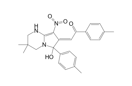 2-[6-Hydroxy-8-nitro-6-(4-methylphenyl)-3,3-dimethyl-1,2,3,4-tetrahydropyrrolo[1,2-a]pyrimidin-7(6H)-yliden]-1-(4-methylphenyl)-1-ethanone