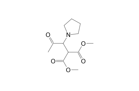 Propanedioic acid, [2-oxo-1-(1-pyrrolidinyl)propyl]-, dimethyl ester