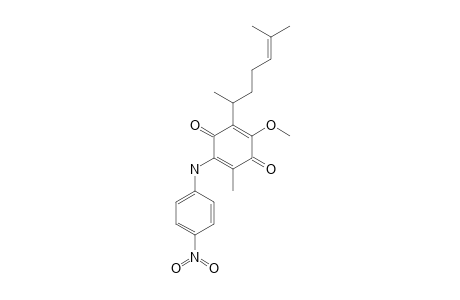2-(1,5-DIMETHYL-4-HEXENYL)-3-METHOXY-5-METHYL-6-[(4'-NITROPHENYL)-AMINE]-1,4-BENZOQUINONE