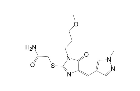 2-({(4E)-1-(3-methoxypropyl)-4-[(1-methyl-1H-pyrazol-4-yl)methylene]-5-oxo-4,5-dihydro-1H-imidazol-2-yl}sulfanyl)acetamide