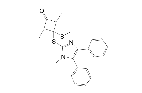 3-[(1'-Methyl-4',5'-diphenylimidazol-2'-yl)thio]-2,2,4,4-tetramethyl-3-(methylthio)cyclobutanone
