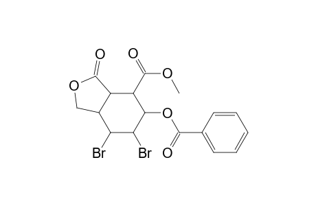 4-Isobenzofurancarboxylic acid, 5-(benzoyloxy)-6,7-dibromooctahydro-3-oxo-, methyl ester
