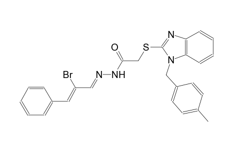 acetic acid, [[1-[(4-methylphenyl)methyl]-1H-benzimidazol-2-yl]thio]-, 2-[(E,2Z)-2-bromo-3-phenyl-2-propenylidene]hydrazide