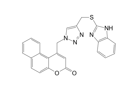 1-((4-(((1H-benzo[d]imidazol-2-yl)thio)methyl)-1H-1,2,3-triazol-1-yl)methyl)-3H-benzo[f]chromen-3-one