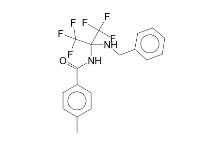 N-[1-(Benzylamino)-2,2,2-trifluoro-1-(trifluoromethyl)ethyl]-p-toluamide