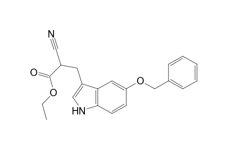 1H-Indole-3-propanoic acid, .alpha.-cyano-5-(phenylmethoxy)-, ethyl ester, (.+-.)-