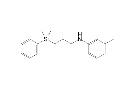 N-(2-Methyl-3-(dimethyl(phenyl)silyl)propyl)-3-methylaniline