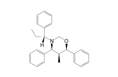 (4S*,5S*,6R*)-5-Methyl-4,6-diphenyl-3-[(1R*-1-phenylpropyl]-tetrahydro-2H-1,3-oxazine