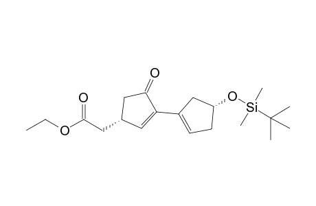 Ethyl {(1'S)-3'-[(4"R)-4"-tert-butyldimethylsiloxycyclopenten-1"-yl]-4'-oxocyclopent-2'-enyl}acetate