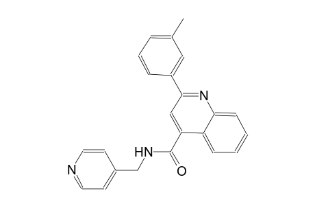 2-(3-methylphenyl)-N-(4-pyridinylmethyl)-4-quinolinecarboxamide