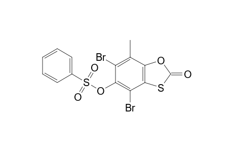 4,6-Dibromo-7-methyl-2-oxo-2H-1,3-benzoxathiol-5-yl benzenesulfonate