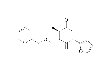 (2S*,3R*,6R*)-2-[(Benzyloxy)methyl]-6-(2-furyl)-3-methyl-4-piperidone