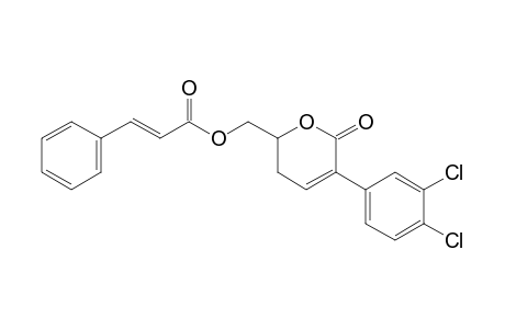 [5-(3,4-dichlorophenyl)-6-oxidanylidene-2,3-dihydropyran-2-yl]methyl (E)-3-phenylprop-2-enoate