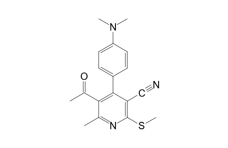 5-acetyl-4-[p-(dimethylamino)phenyl]-6-methyl-2-(methylthio)nicotinonitrile