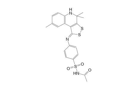 N-acetyl-4-{[(1Z)-4,4,8-trimethyl-4,5-dihydro-1H-[1,2]dithiolo[3,4-c]quinolin-1-ylidene]amino}benzenesulfonamide