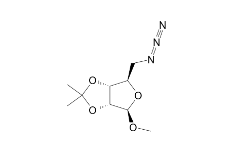 Methyl 5-azido-5-deoxy-2,3-O-isopropylidene-B-D-ribofuranoside