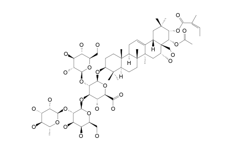 #1;SANCHKASAPONIN-E;21-O-ANGELOYL-22-O-ACETYL-BARRINGTOGENOL-C-3-O-[BETA-D-GLUCOPYRANOSYL-(1->2)]-[ALPHA-L-RHAMNOPYRANOSYL-(1->2)-BETA-D-GALACTOPYRANOSYL-(1->3