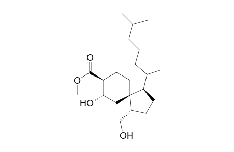 Spiro[4.5]decane-8-carboxylic acid, 1-(1,5-dimethylhexyl)-7-hydroxy-4-(hydroxymethyl)-, methyl ester, [1R-[1.alpha.(R*),4.beta.,5.beta.(7S*,8S*)]]-