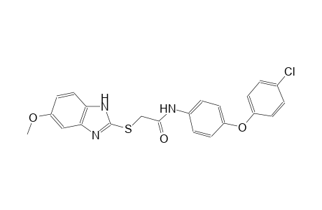 N-[4-(4-chlorophenoxy)phenyl]-2-[(5-methoxy-1H-benzimidazol-2-yl)sulfanyl]acetamide
