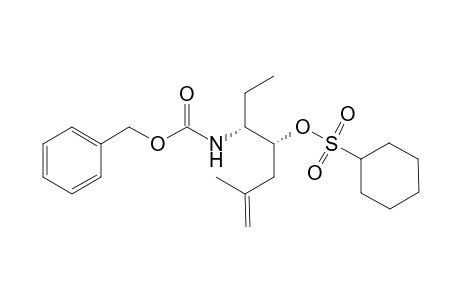 (R,R)-5-Benzyloxycarbonylamino-2-methylhept-1-en-4-cyclohexyl sulfonate