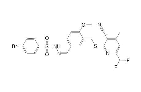 4-bromo-N'-{(Z)-[3-({[3-cyano-6-(difluoromethyl)-4-methyl-2-pyridinyl]sulfanyl}methyl)-4-methoxyphenyl]methylidene}benzenesulfonohydrazide