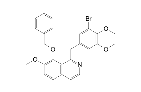 1-[(3-bromanyl-4,5-dimethoxy-phenyl)methyl]-7-methoxy-8-phenylmethoxy-isoquinoline
