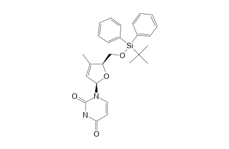 1-(5-O-TBDPS-2,3-DIDEOXY-3-METHYL-BETA-D-GLYCERO-PENT-2-ENOFURANOSYL)-URACYL