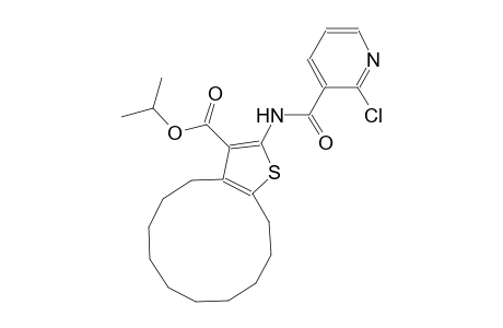 isopropyl 2-{[(2-chloro-3-pyridinyl)carbonyl]amino}-4,5,6,7,8,9,10,11,12,13-decahydrocyclododeca[b]thiophene-3-carboxylate