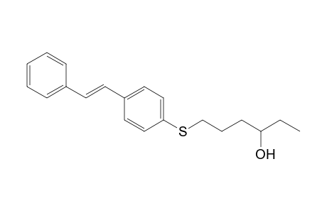 6-[4-[(E)-styryl]phenyl]sulfanylhexan-3-ol