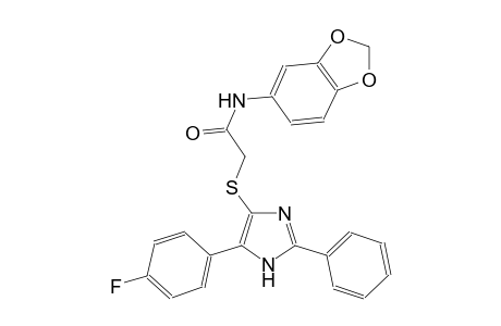 acetamide, N-(1,3-benzodioxol-5-yl)-2-[[5-(4-fluorophenyl)-2-phenyl-1H-imidazol-4-yl]thio]-