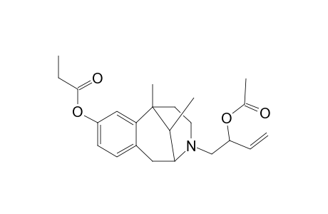 1,2,3,4,5,6-hexahydro-6,11-dimethyl-3-(2-acetoxy-3-butenyl)-8-ethylcarbonyloxy-2,6-methano-3-benazocine