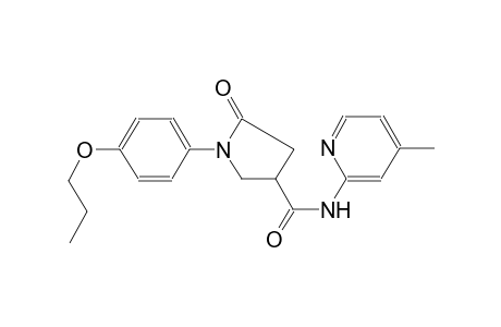 N-(4-methyl-2-pyridinyl)-5-oxo-1-(4-propoxyphenyl)-3-pyrrolidinecarboxamide