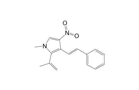 (E)-1-Methyl-4-nitro-3-(2-phenylethenyl)-2-(1-methylethenyl)pyrrole