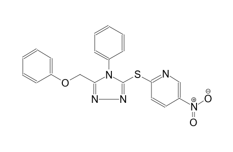5-Nitro-2-[[5-(phenoxymethyl)-4-phenyl-1,2,4-triazol-3-yl]sulfanyl]pyridine
