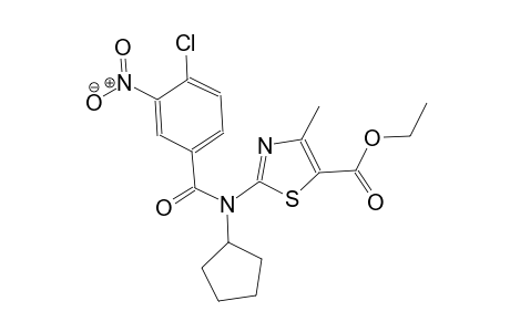 ethyl 2-[(4-chloro-3-nitrobenzoyl)(cyclopentyl)amino]-4-methyl-1,3-thiazole-5-carboxylate