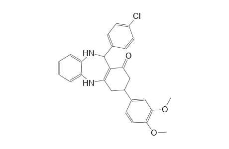 11-(4-chlorophenyl)-3-(3,4-dimethoxyphenyl)-2,3,4,5,10,11-hexahydro-1H-dibenzo[b,e][1,4]diazepin-1-one