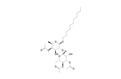 Undecyl 4-O-Acetyl-6-deoxy-2-O-(3,4-di-O-acetyl-6-deoxy-.alpha.-l-mannopyranosyl)-.beta.-D-galactopyranoside