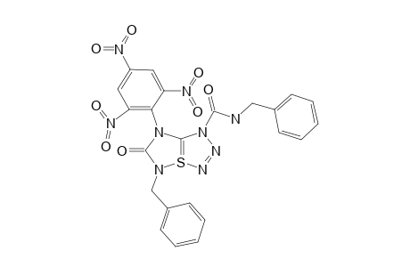 N,8-bis(benzyl)-7-keto-6-(2,4,6-trinitrophenyl)-1$l^{4}-thia-2,3,4,6,8-pentazabicyclo[3.3.0]octa-1(5),2-diene-4-carboxamide