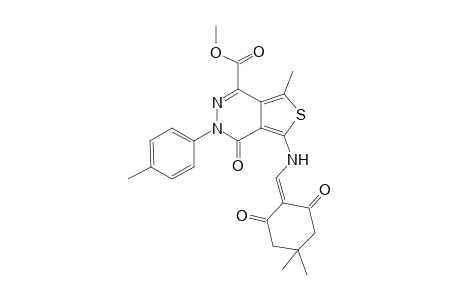 5-[(2,6-diketo-4,4-dimethyl-cyclohexylidene)methylamino]-4-keto-7-methyl-3-(p-tolyl)thieno[3,4-d]pyridazine-1-carboxylic acid methyl ester