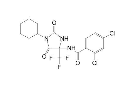 2,4-dichloro-N-[1-cyclohexyl-2,5-dioxo-4-(trifluoromethyl)-4-imidazolidinyl]benzamide