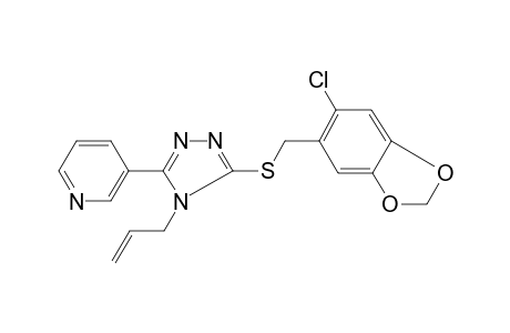 3-[4-allyl-5-[(6-chloro-1,3-benzodioxol-5-yl)methylsulfanyl]-1,2,4-triazol-3-yl]pyridine